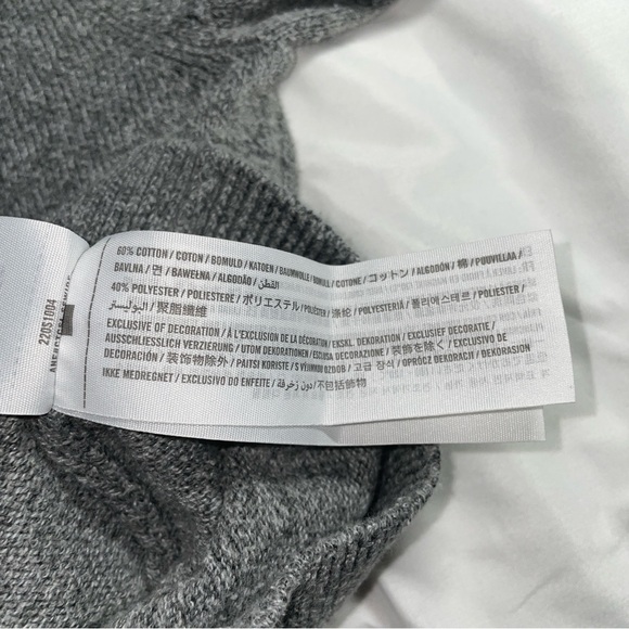 A&FITCH grey knit long sleeve crew neck sweater - Picture 4 of 5